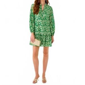 NEW LILLY PULITZER evaline silk dress in bamboo green